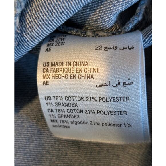 Style & Co. Bandana Print Back Denim Jacket Womens' Size 22W - Picture 4 of 10